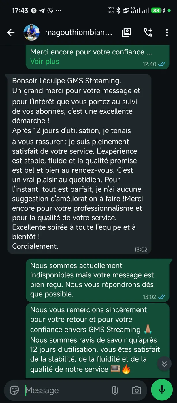 Capture de témoignage client 1